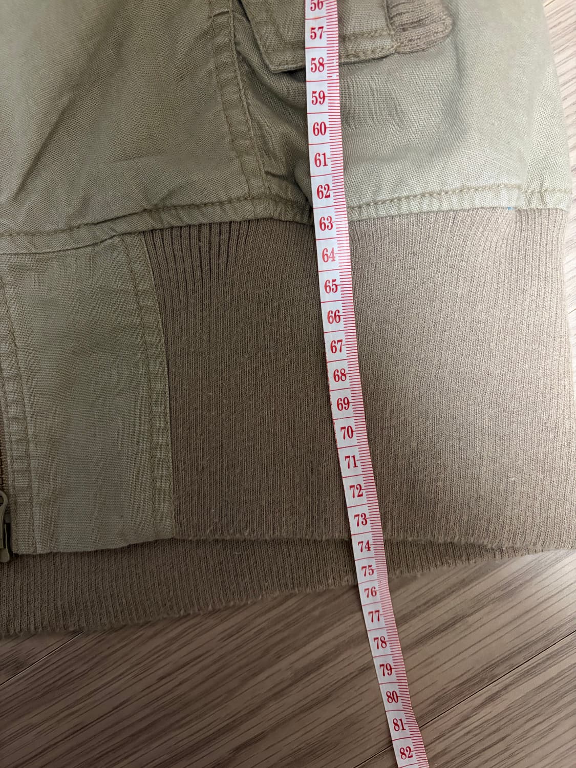 BACK NUMBER 빈티지 밀리터리 카키 후드 베스트 L 상품이미지3