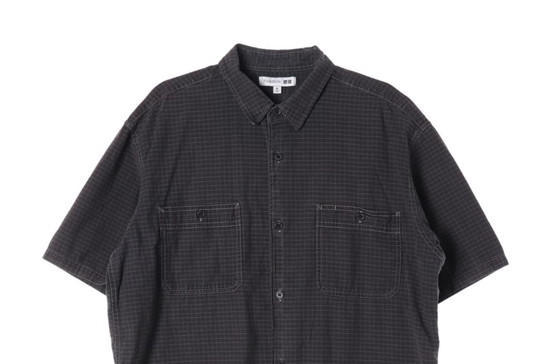 JW앤더슨 X 유니클로 다크그레이 체크 셔츠 XL 상품이미지3