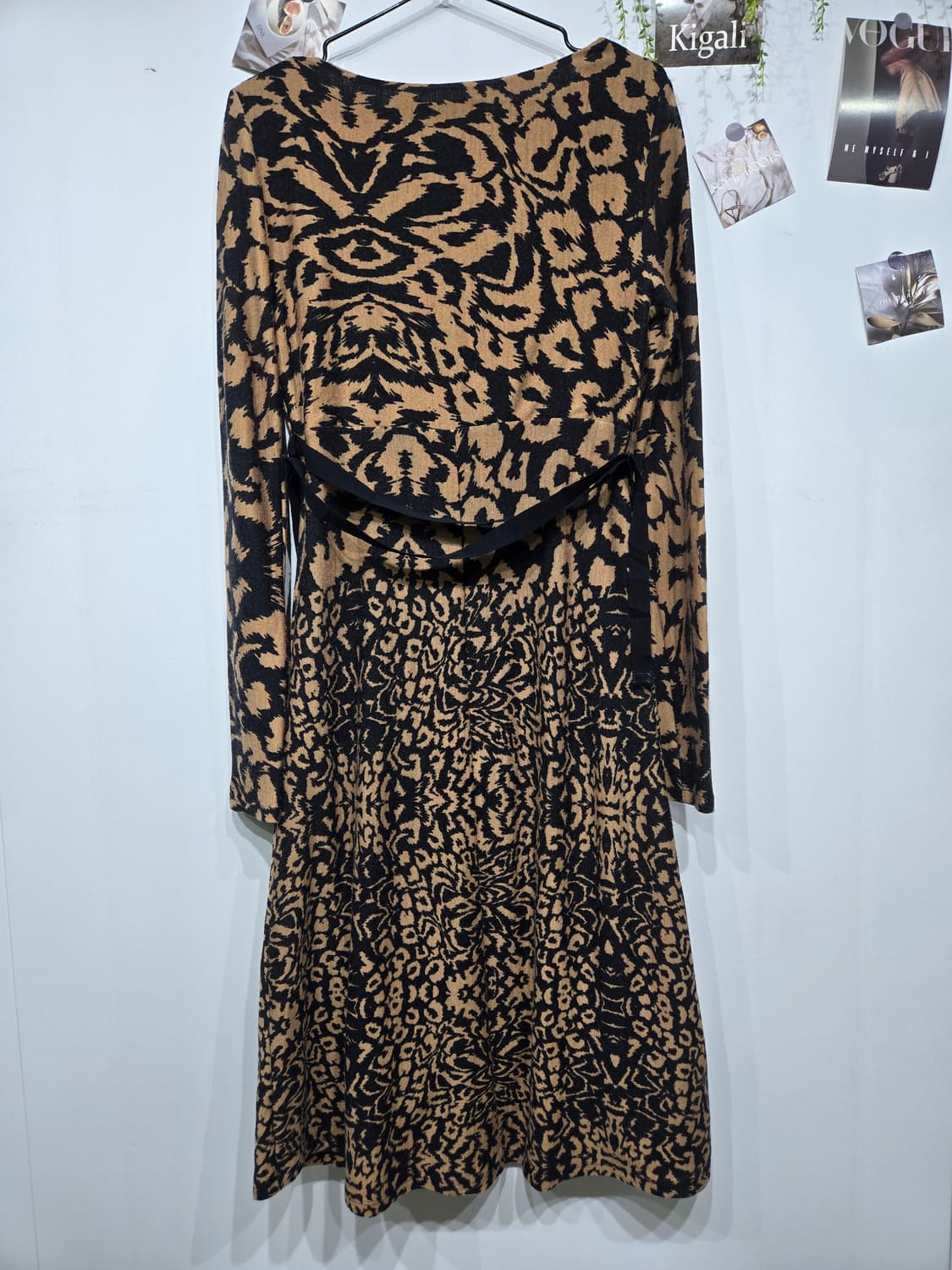 막스마라 레오파드 랩 스타일 롱 원피스 상품이미지4