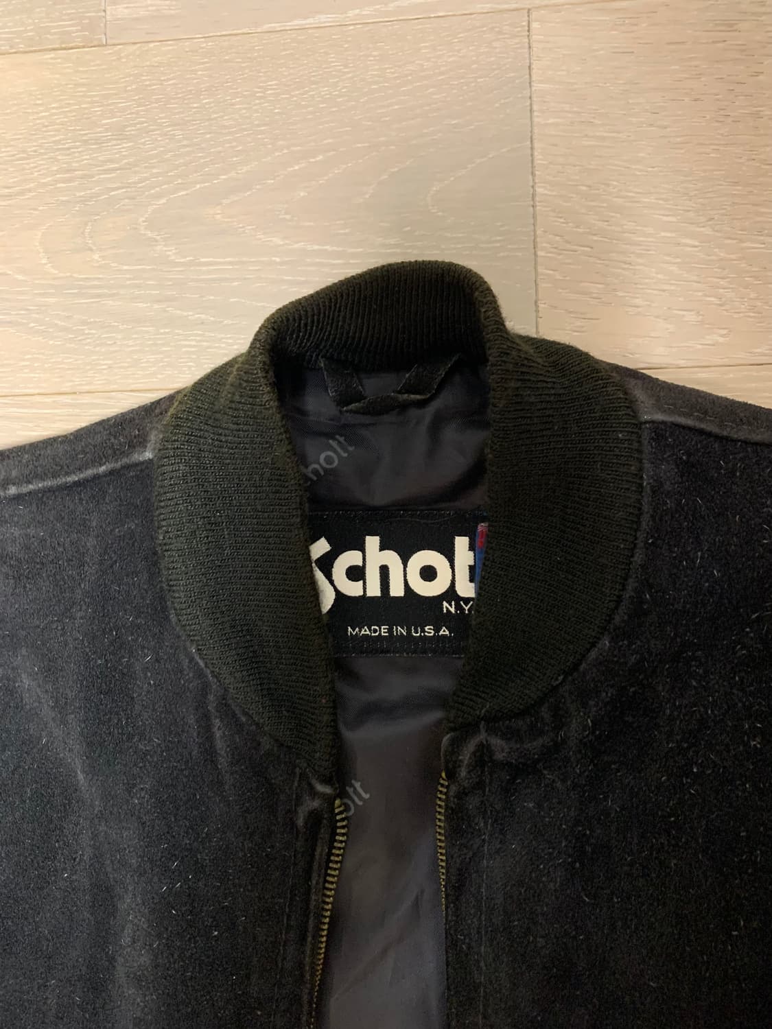 Schott 스웨이드 블루종 블랙 38사이즈 상품이미지7