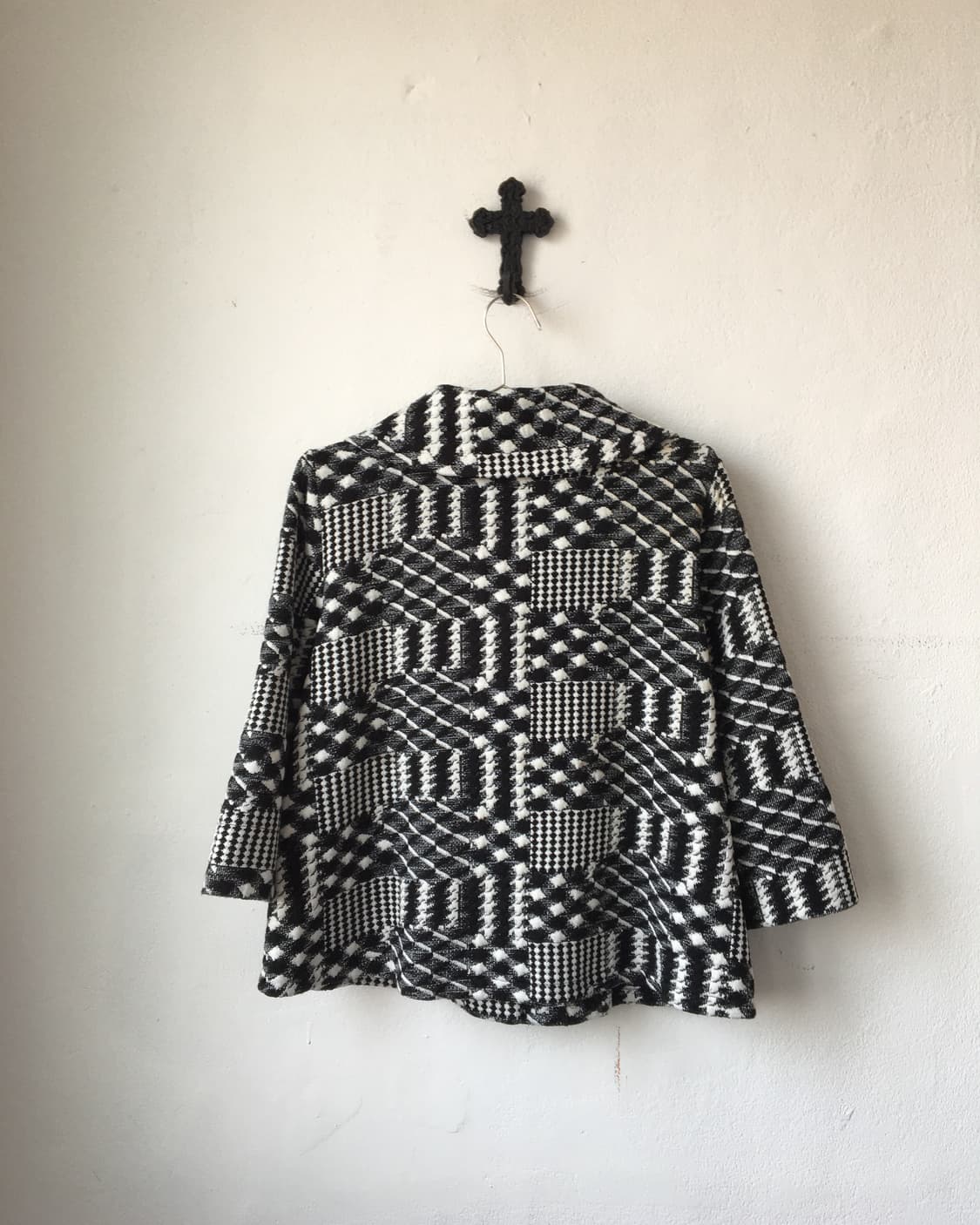 Pattern mixed thick neck point jacket 상품이미지4