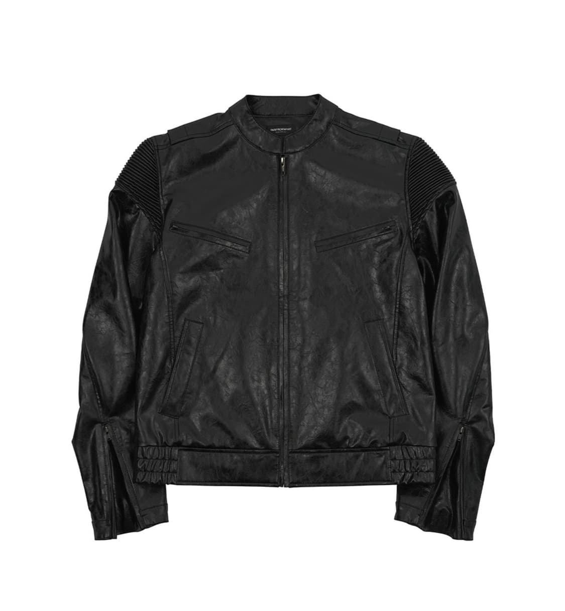 [2] 파프롬왓 파 페이크 크랙드 텍스처 레더 자켓 상품이미지1