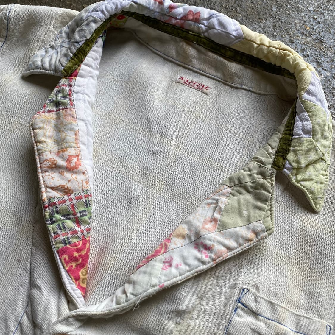 (S) 캐피탈 패치워크 린넨 자켓 상품이미지2