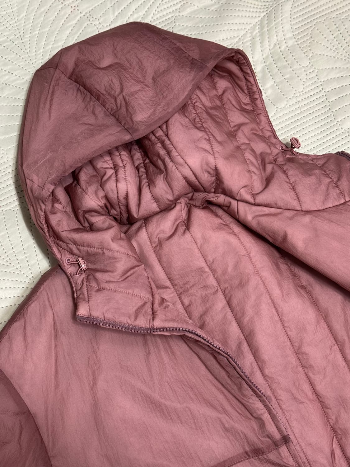 쿠어 트랜스페어런트 패디드 후드 점퍼 (인디핑크) 상품이미지3