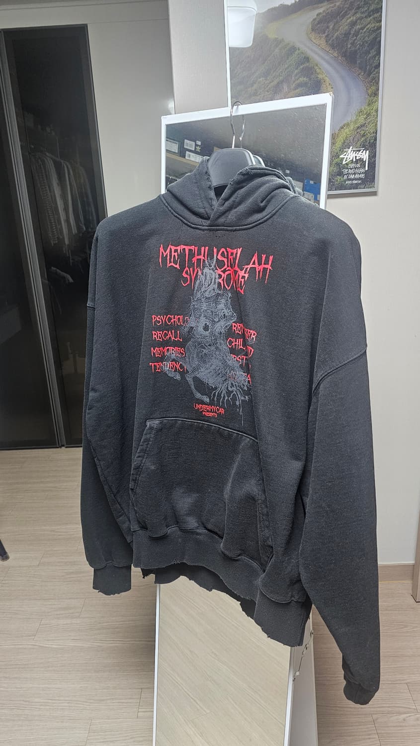 언더마이카 므드셀라 데미지 워시드  후드 1사이즈 상품이미지1