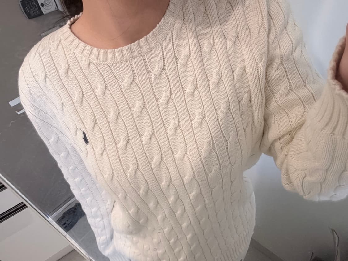 폴로 아이보리 니트 상품이미지2