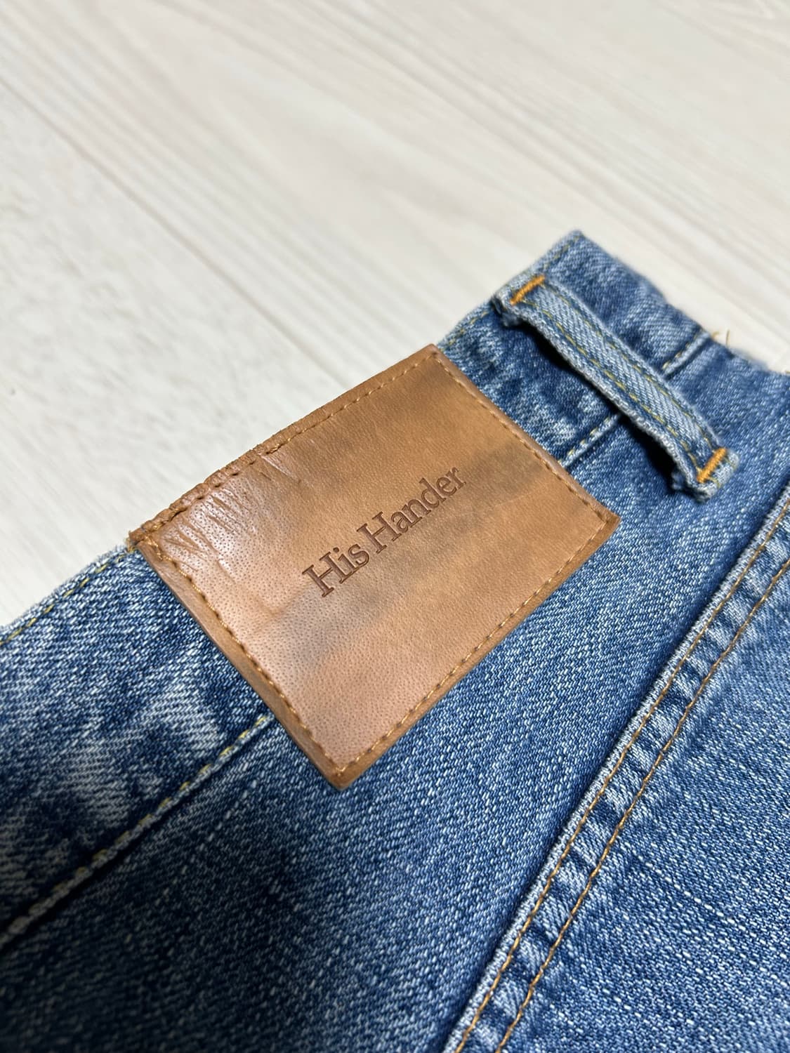 [3] 히즈핸더 워시드 와이드테이퍼드 데님 상품이미지6