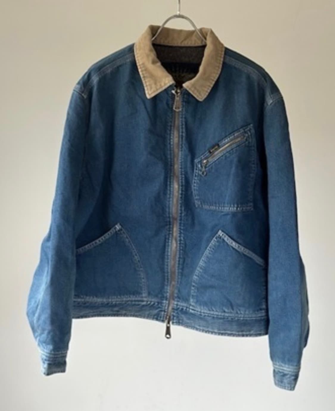 [4] 캐피탈 마리아 11.5온즈 데님 리버시블 버진 집업 워크 자켓 상품이미지2