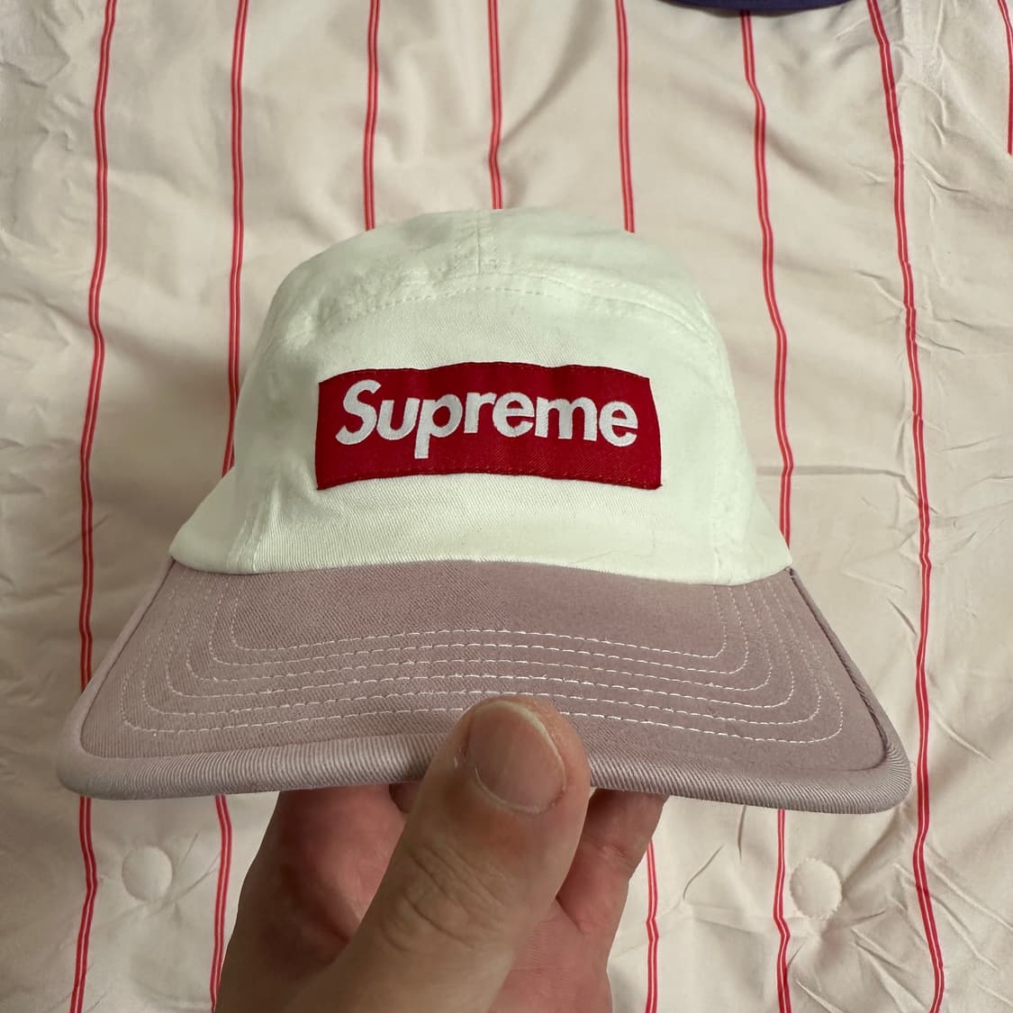 슈프림 투톤 트윌 캠프캡 화이트_22ss 상품이미지3