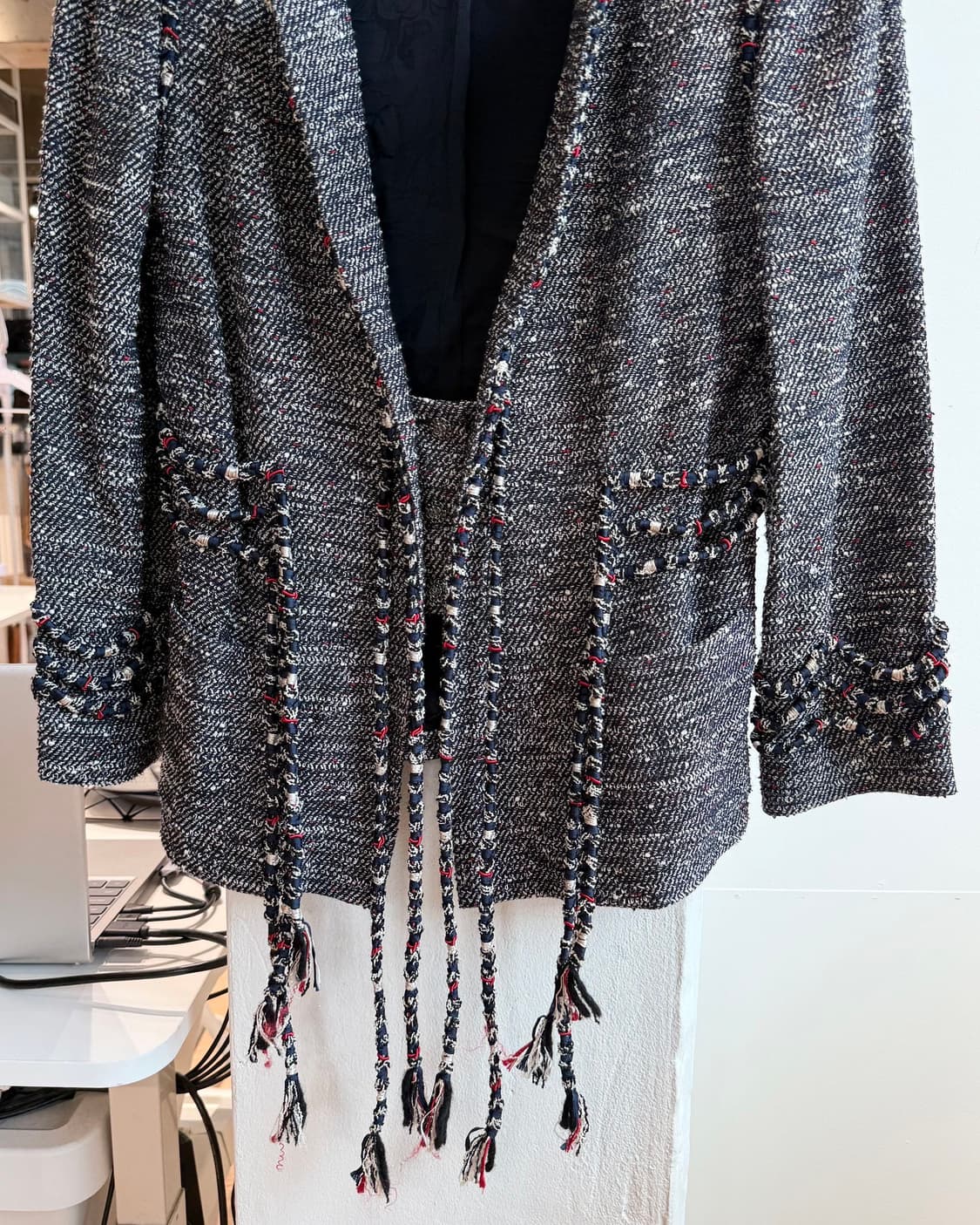 샤넬 네이비 2010ss 트위드 자켓 상품이미지6