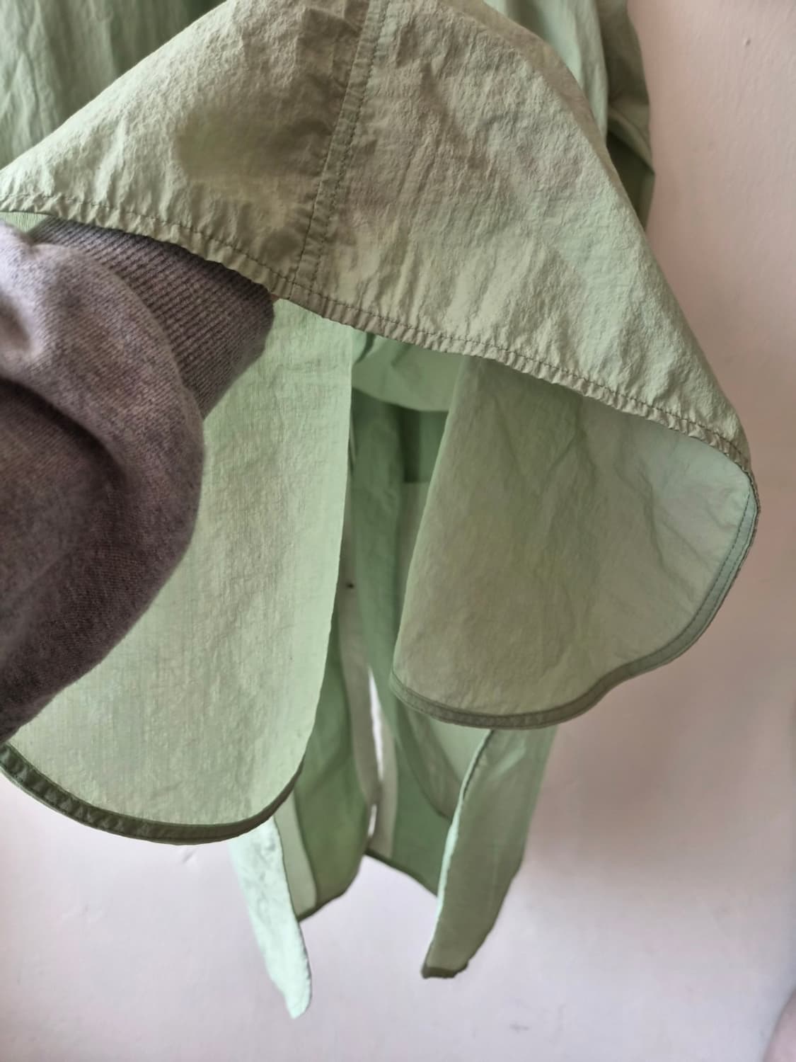 쇼핑몰 여성 홑겹후드롱점퍼 55사이즈 상품이미지4