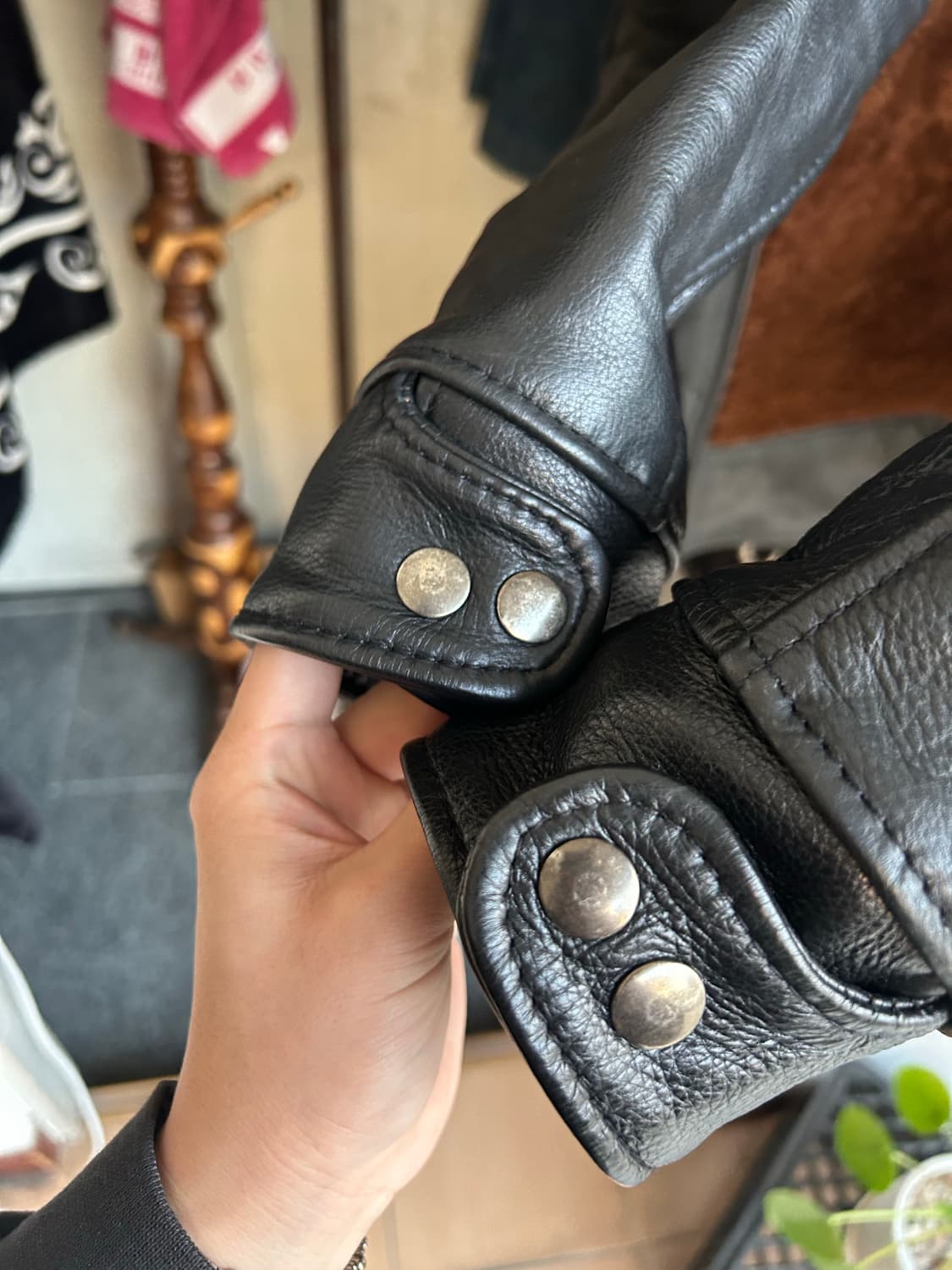 90‘s 빈티지 그리즐리 가죽자켓 상품이미지4