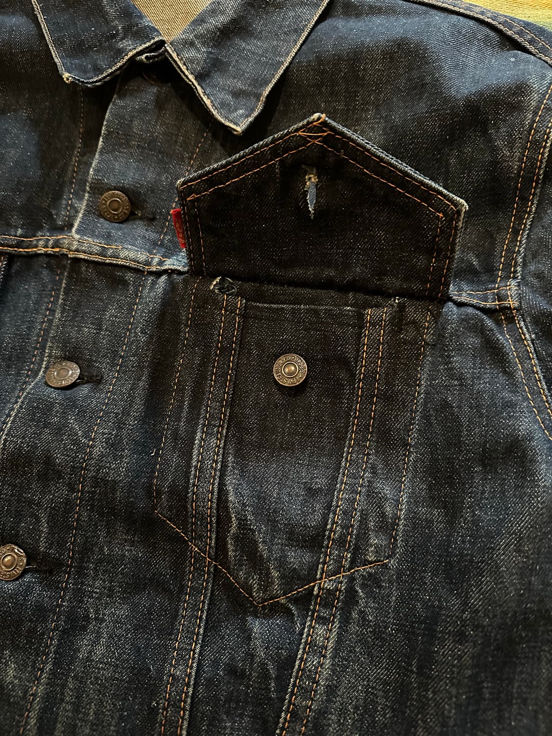 70s USA Levis 70505 Big E Denim Jacket 상품이미지5