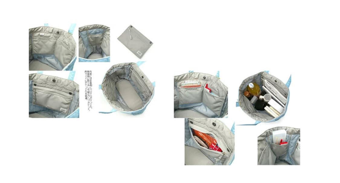 POTER TOTE BAG L (Light Gray & Sky Blue) 상품이미지4