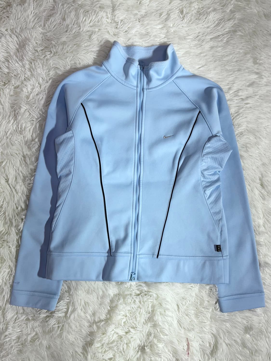 나이키 베이비블루 딱붙 스우시 투웨이 트랙탑 상품이미지3