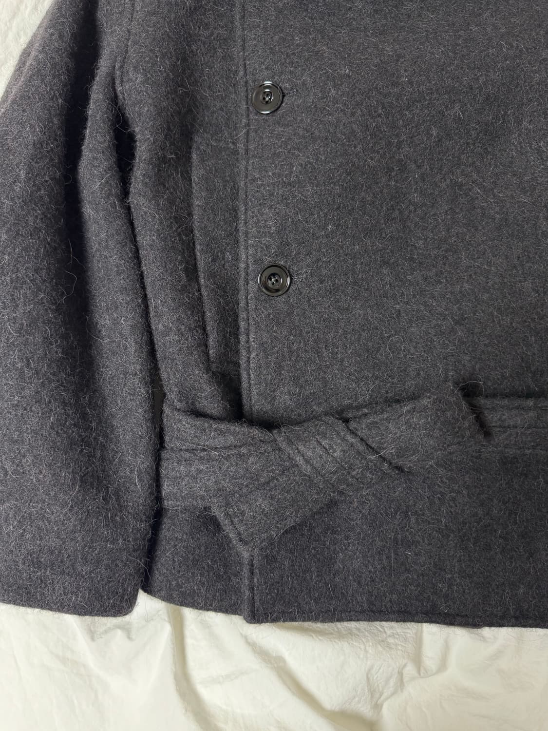 르메르 숏 알파카 배쓰로브 코트 블랙 32 새상품 상품이미지6