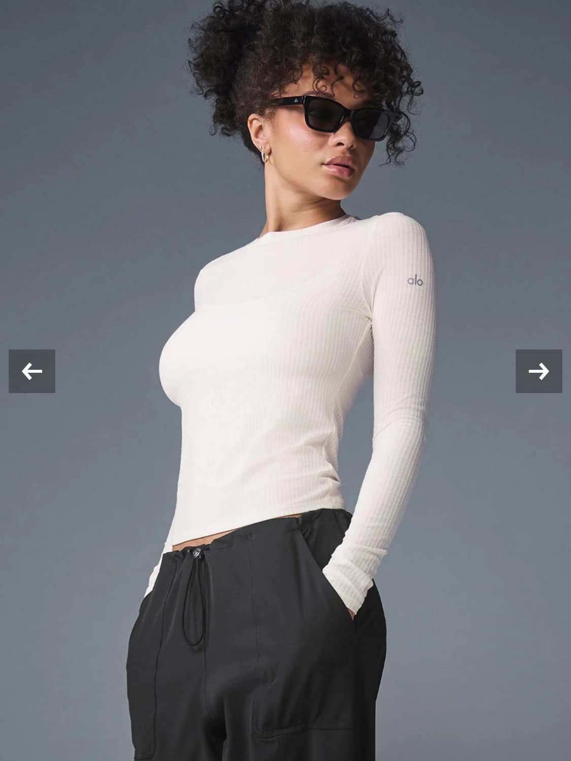 알로요가 리브드 씨 코스트 롱 슬리브 아이보리 상품이미지1