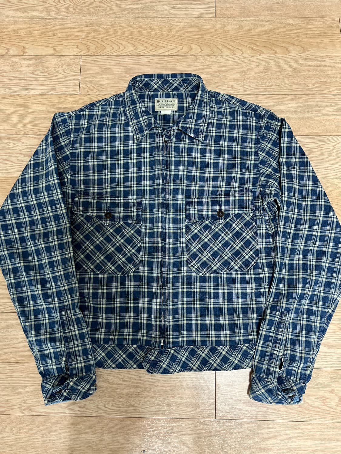 RRL 더블알엘 인디고 체크 리넨 코튼 자켓 M 린넨자켓 상품이미지2