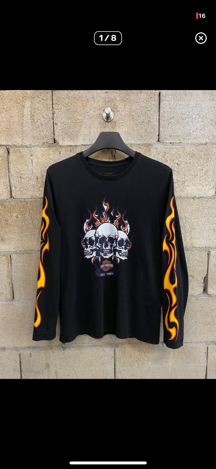 할리데이비슨 플레임 롱슬리브 상품이미지1