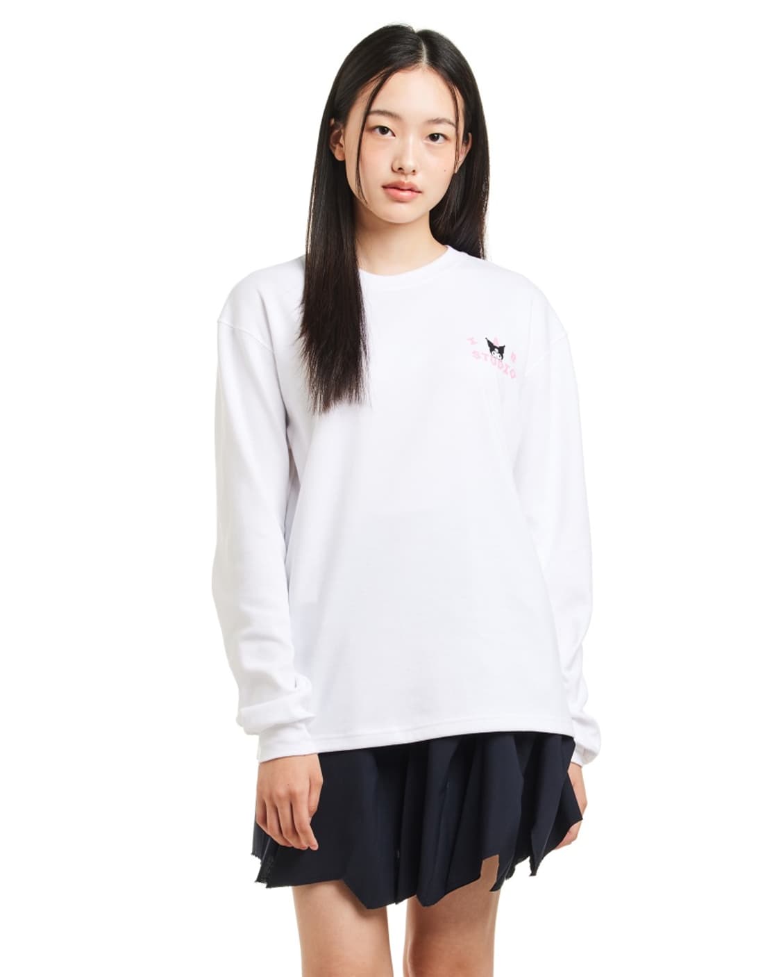 아이앱 쿠로미 화이트 롱슬리브 - S,M 상품이미지1