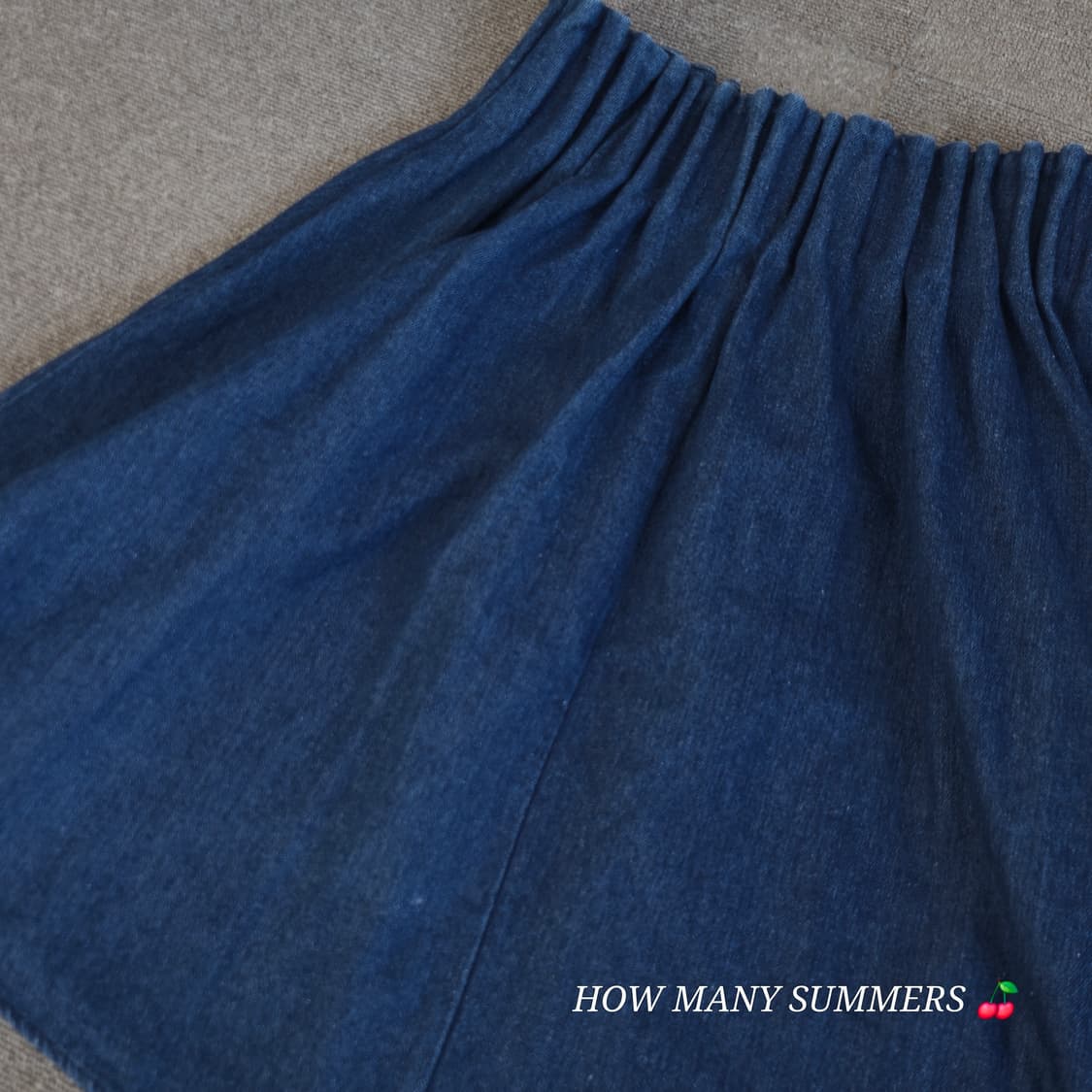 Ray cassin 진청 대님 밴딩 플레어 스커트  상품이미지3