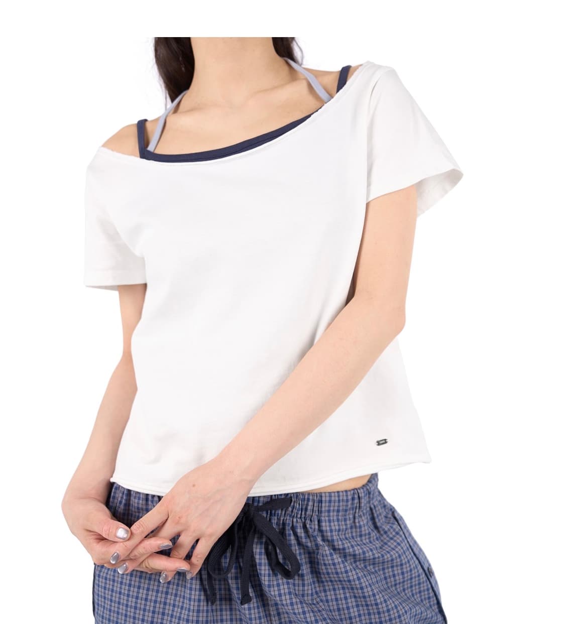 릿킴 와이드넥 티 + 레이어드 나시 상품이미지2