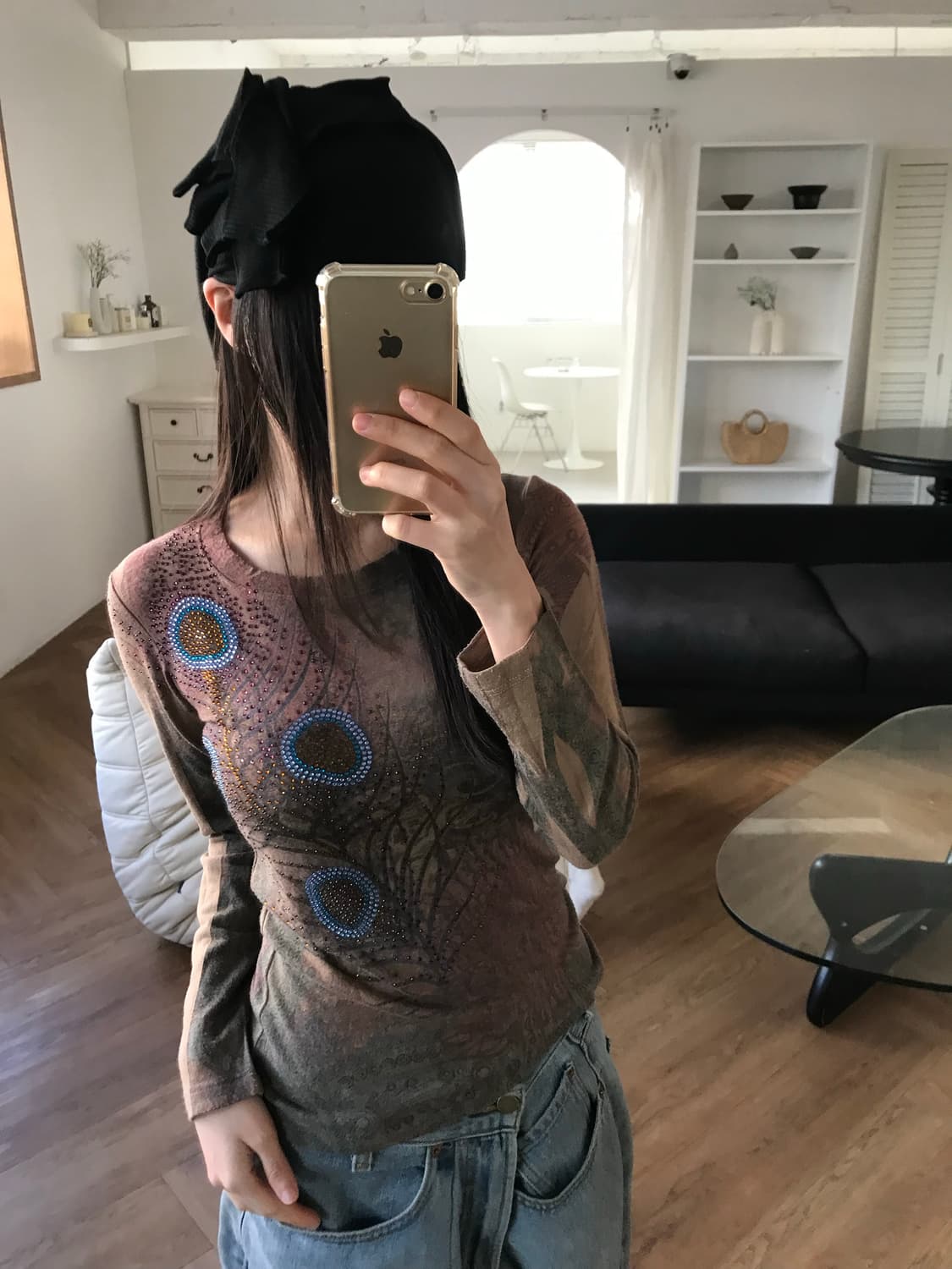 vintage pattern top 상품이미지6