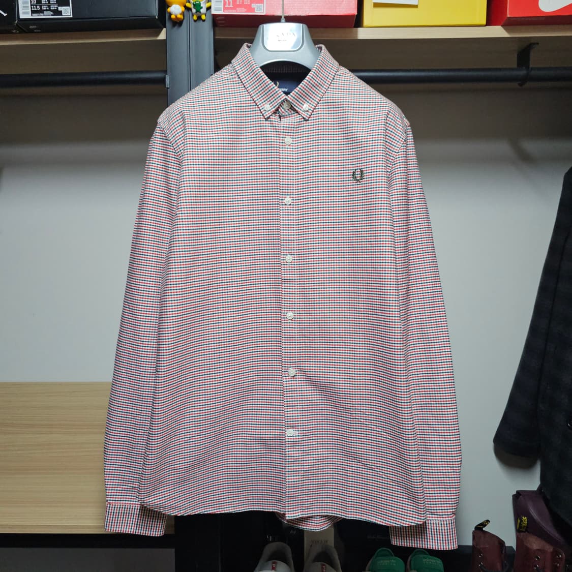 프레드페리 이태리정품 건클럽체크 남성셔츠 105 상품이미지1