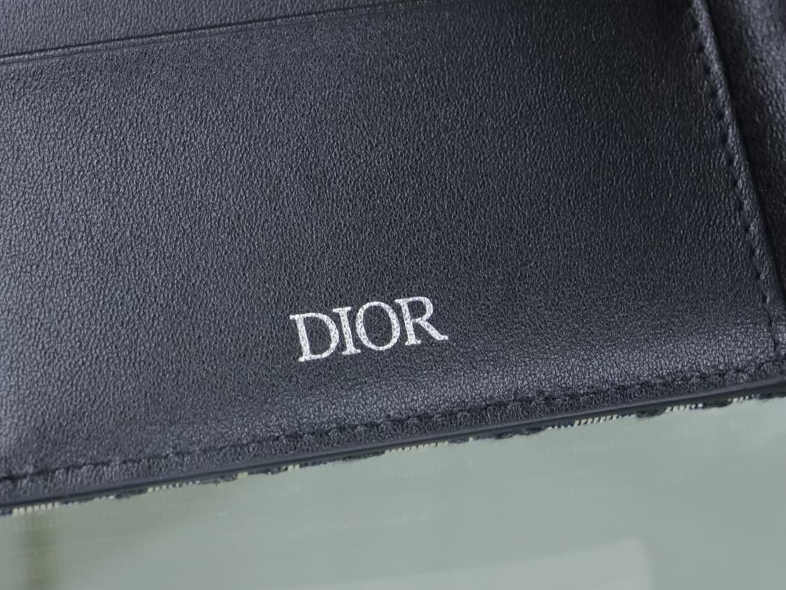 디올 컴팩트 지갑 베이지 & 블랙 디올 오블리크 자카드 상품이미지4