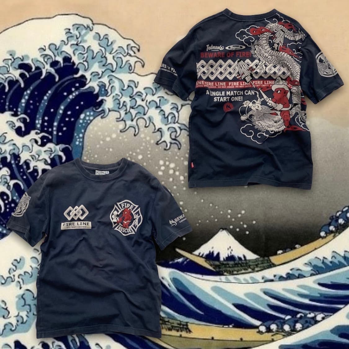 테드 컴퍼니 FIRE LINE 프린팅 반팔 티셔츠 상품이미지1