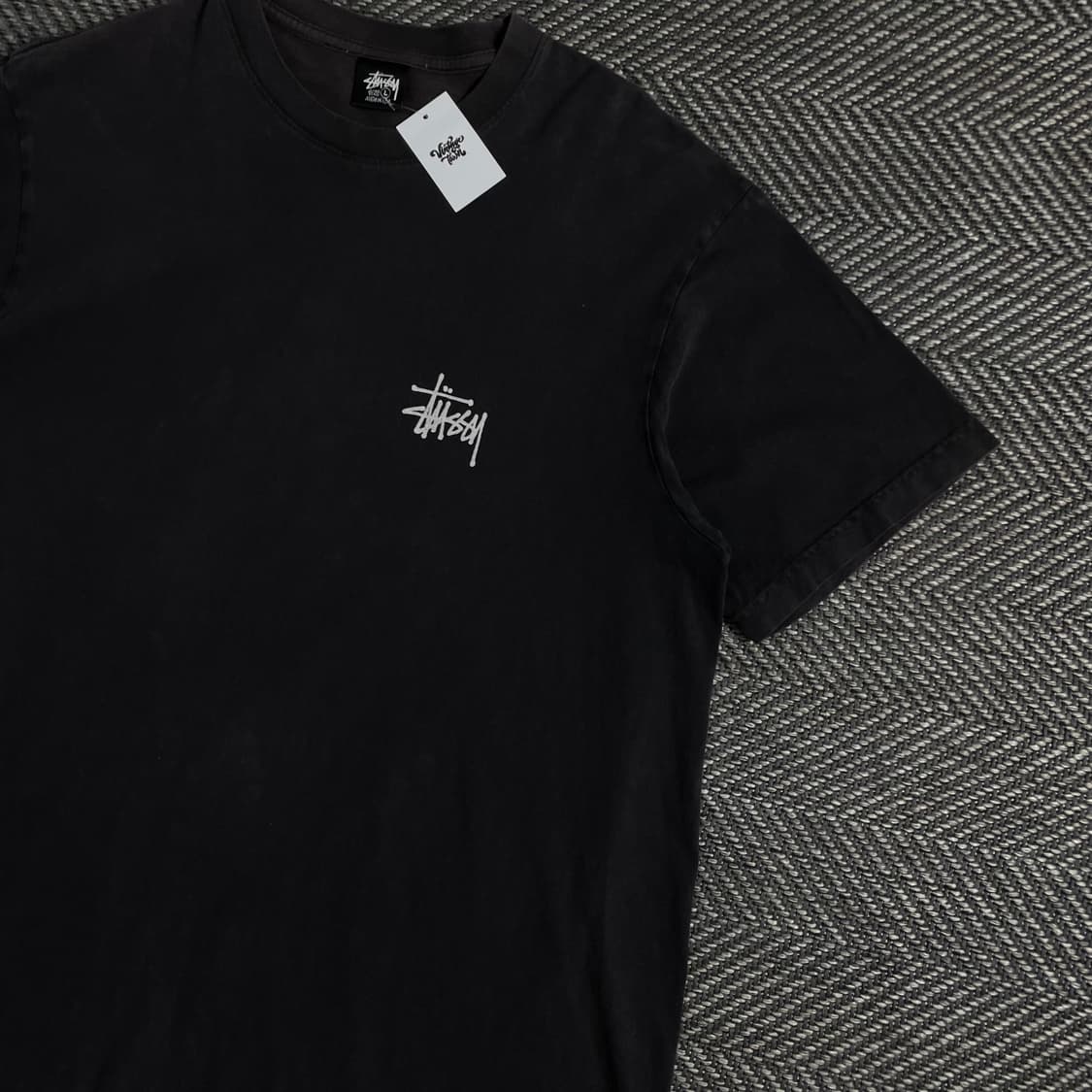 스투시 베이직 빅로고 박시핏 블랙 티셔츠y 3486 상품이미지4