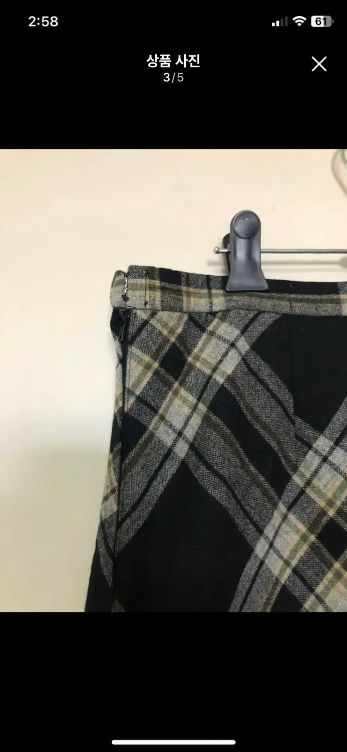 겨울 체크 롱스커트  상품이미지3