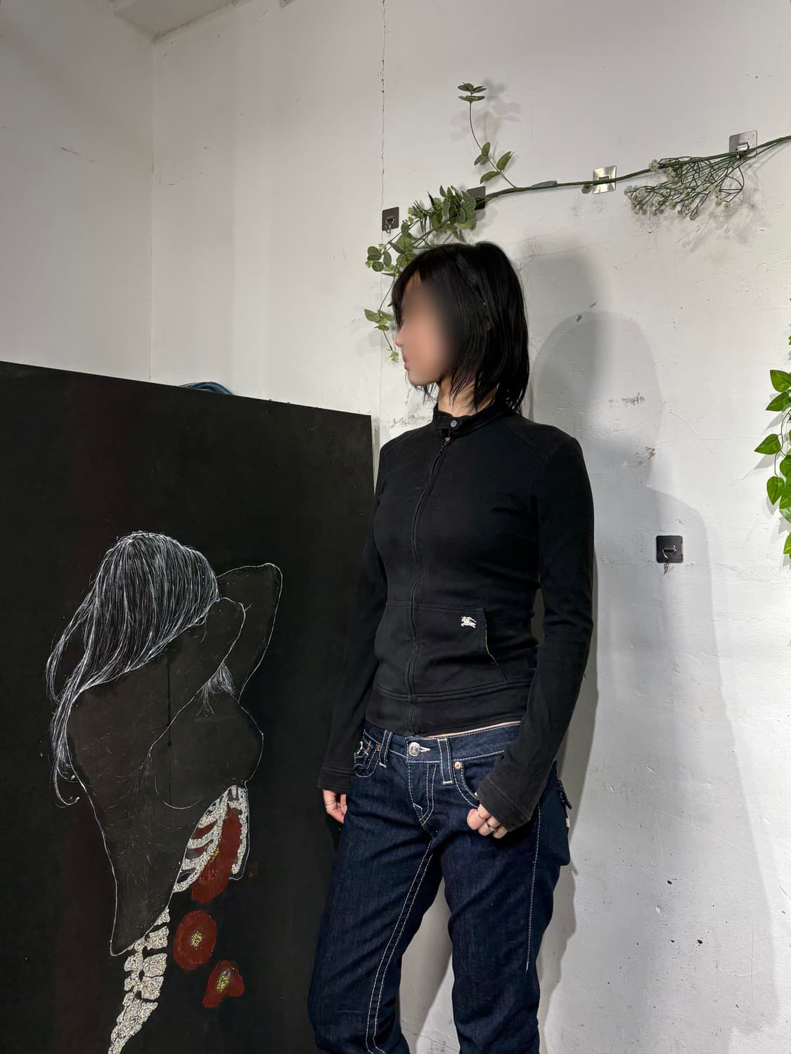 버버리 블랙 넥 카라 포인트 블랙 져지 집업 38 상품이미지4