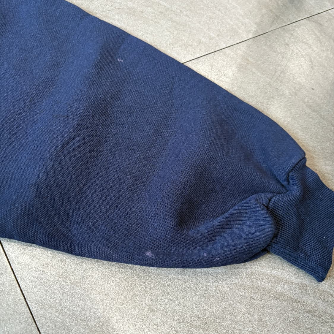 90년대 미국 생산 러셀 블랭크 썬 페이딩 네이비 스웻셔츠  상품이미지6