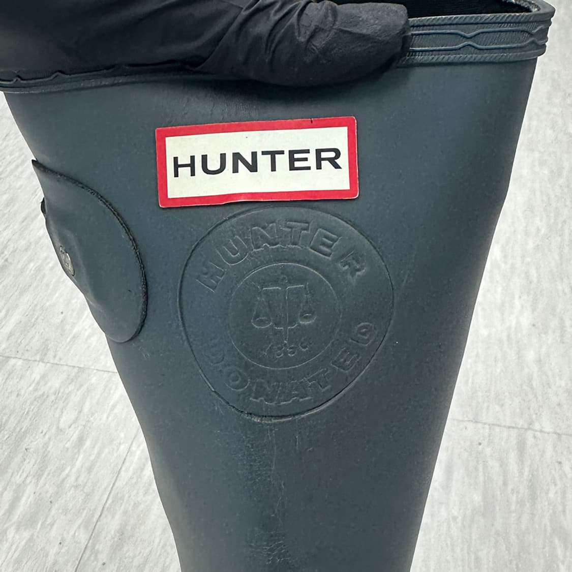 헌터 롱 레인부츠 장화 여름 장마 카키 계열 남성 270mm 상품이미지4