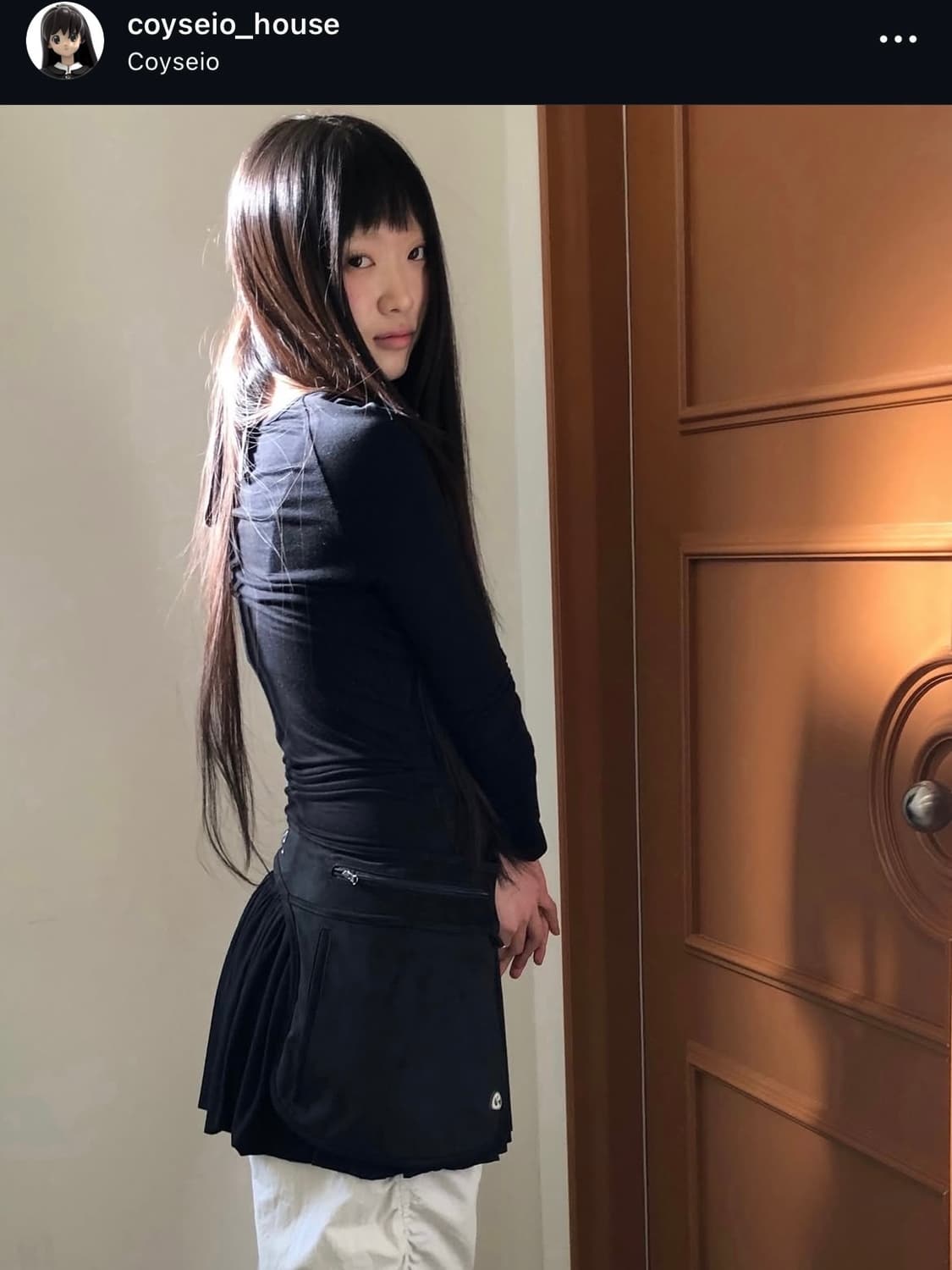 코이세이오 드레이핑 드레스 블랙 상품이미지2