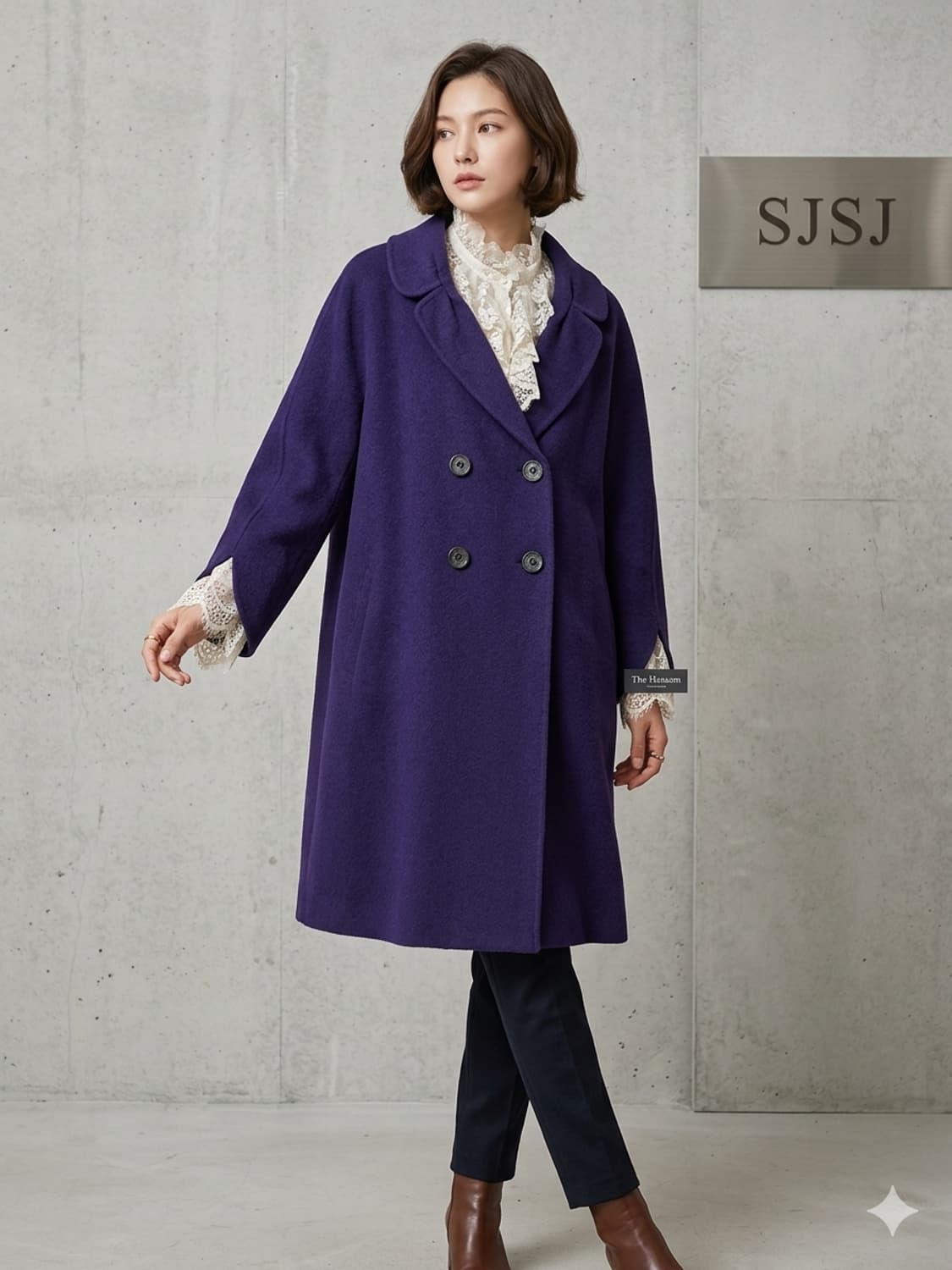 시스템  핸드메이드  코트 (Royal Purple) 상품이미지1