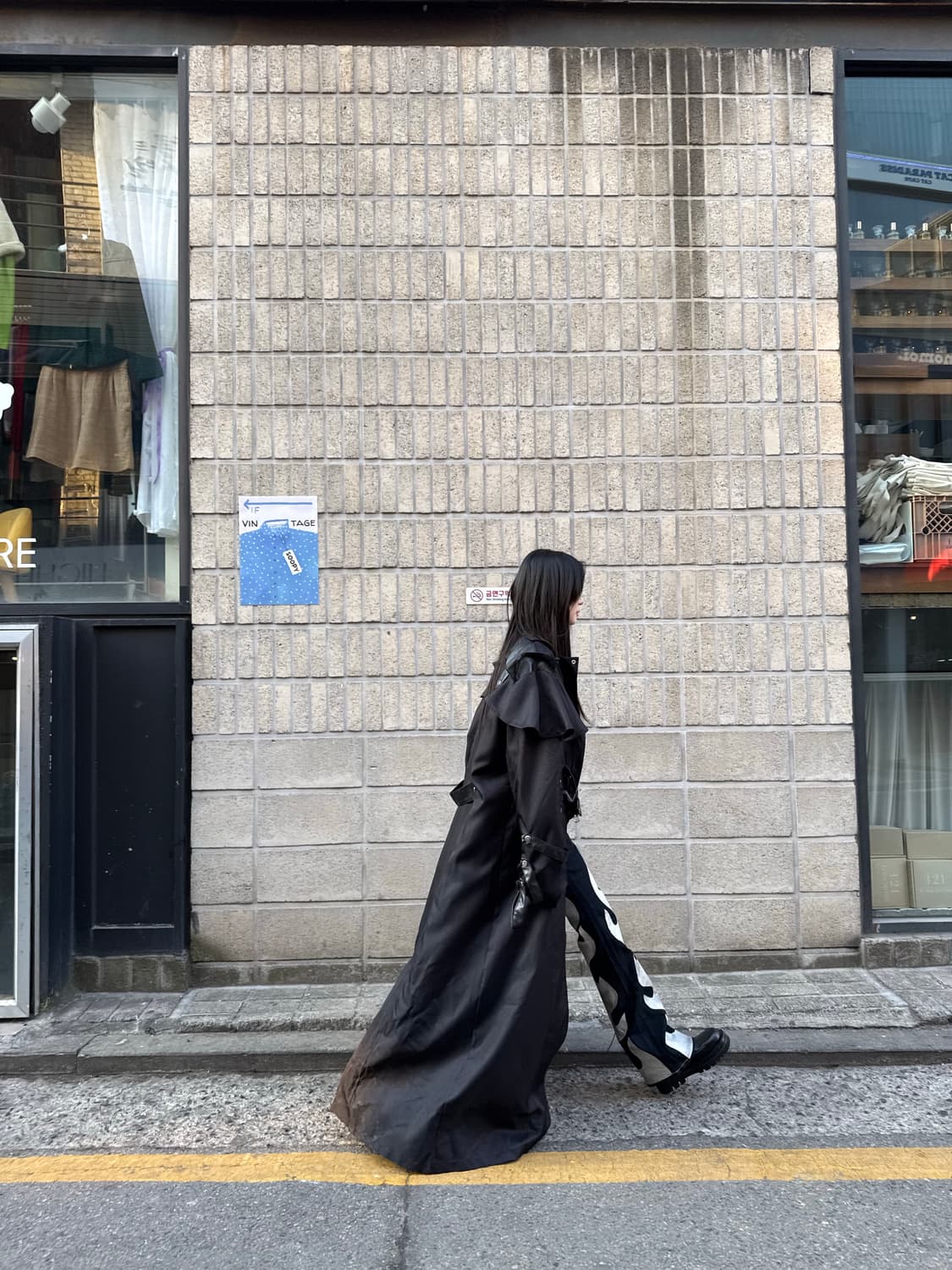 오버핏 고딕 펑크 무드 롱 코트 상품이미지2