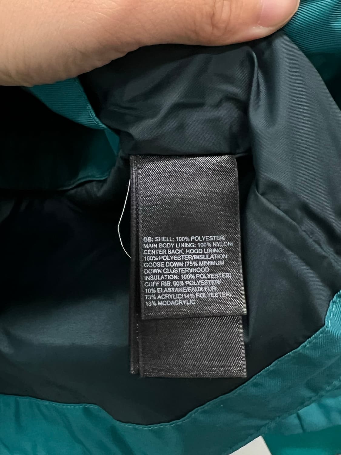 노스페이스 우먼스 550필 구스다운 패딩 자켓 청록 상품이미지6