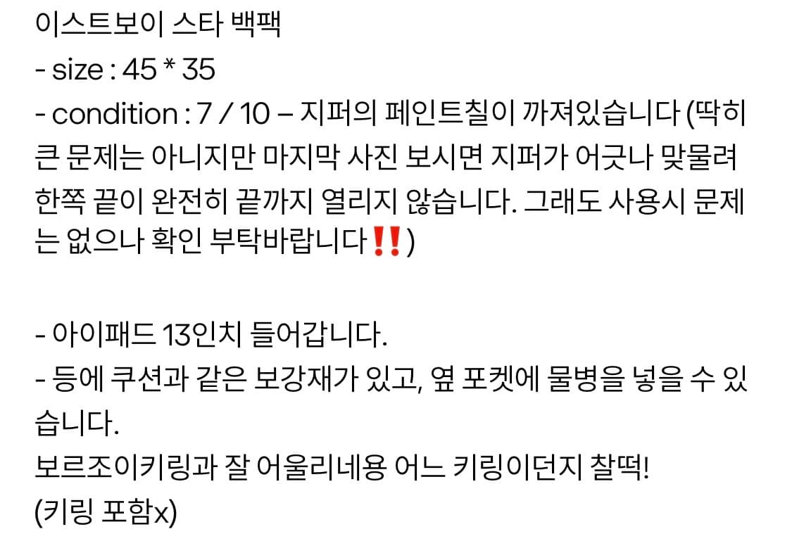 이스트보이 스타 백팩 상품이미지5