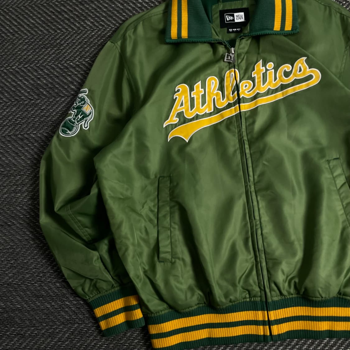 뉴에라 MLB 오클랜드 애슬레틱스 스타디움 바시티 재킷 y 3625 상품이미지5