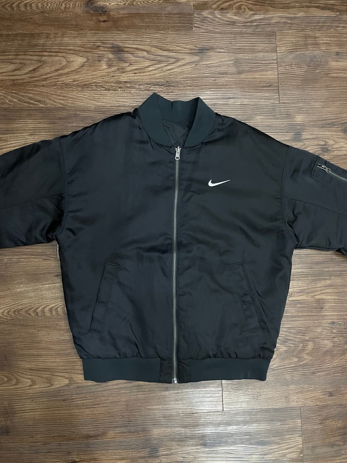 나이키 NSW 리버시블 바시티 봄버 자켓 블랙 상품이미지2