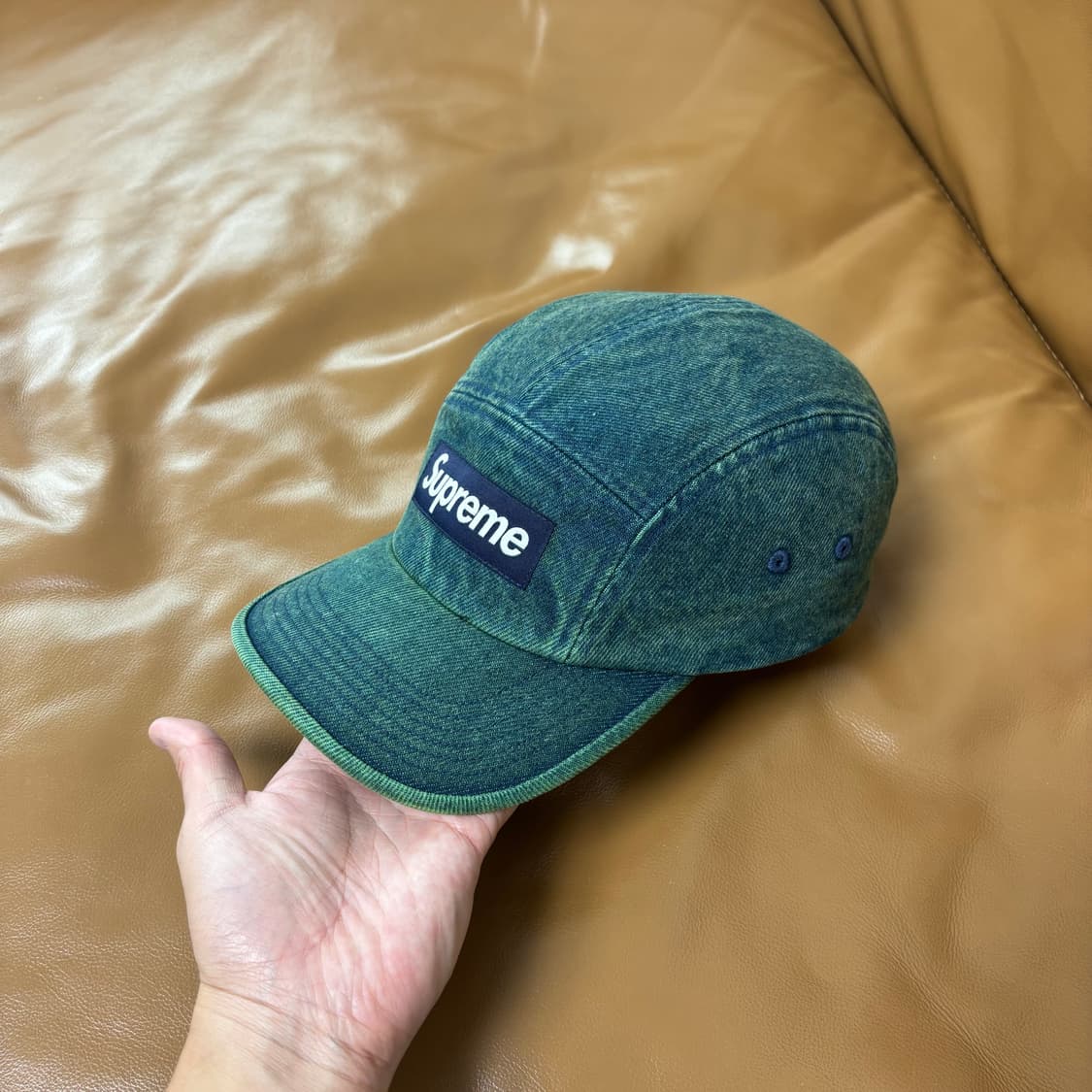 Supreme 슈프림 23ss 오버다이드 데님 그린 캠프캡 모자 상품이미지4