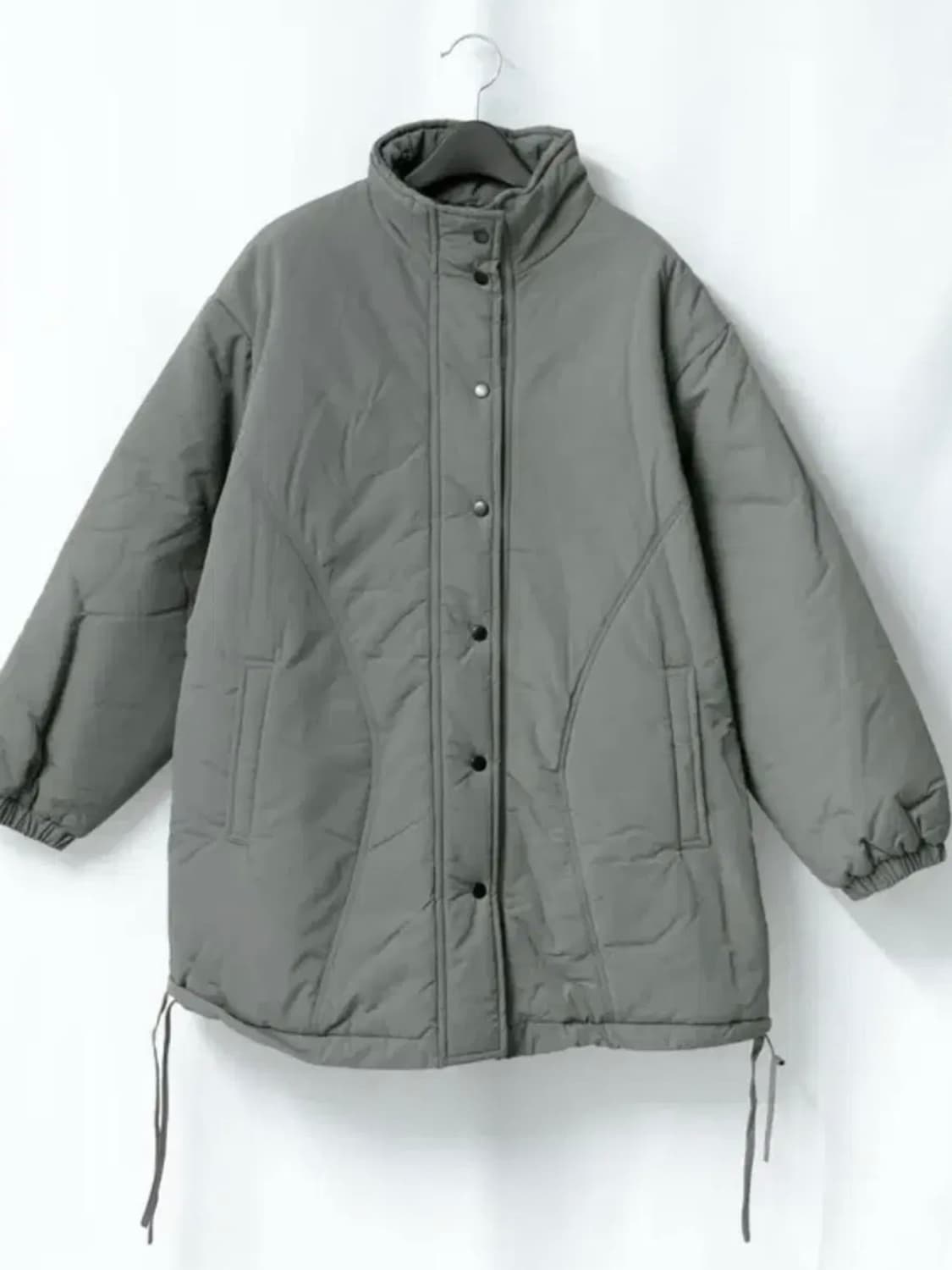 김아홉 세이지 컬러 롱야상 패딩 상품이미지2