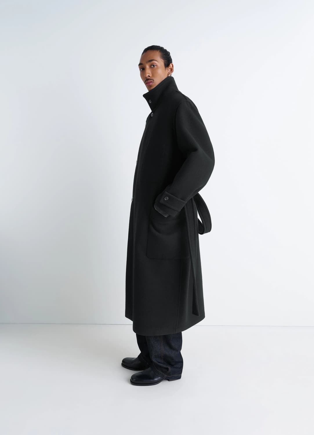 [L]르메르 25fw 랩 코트/블랙 상품이미지3