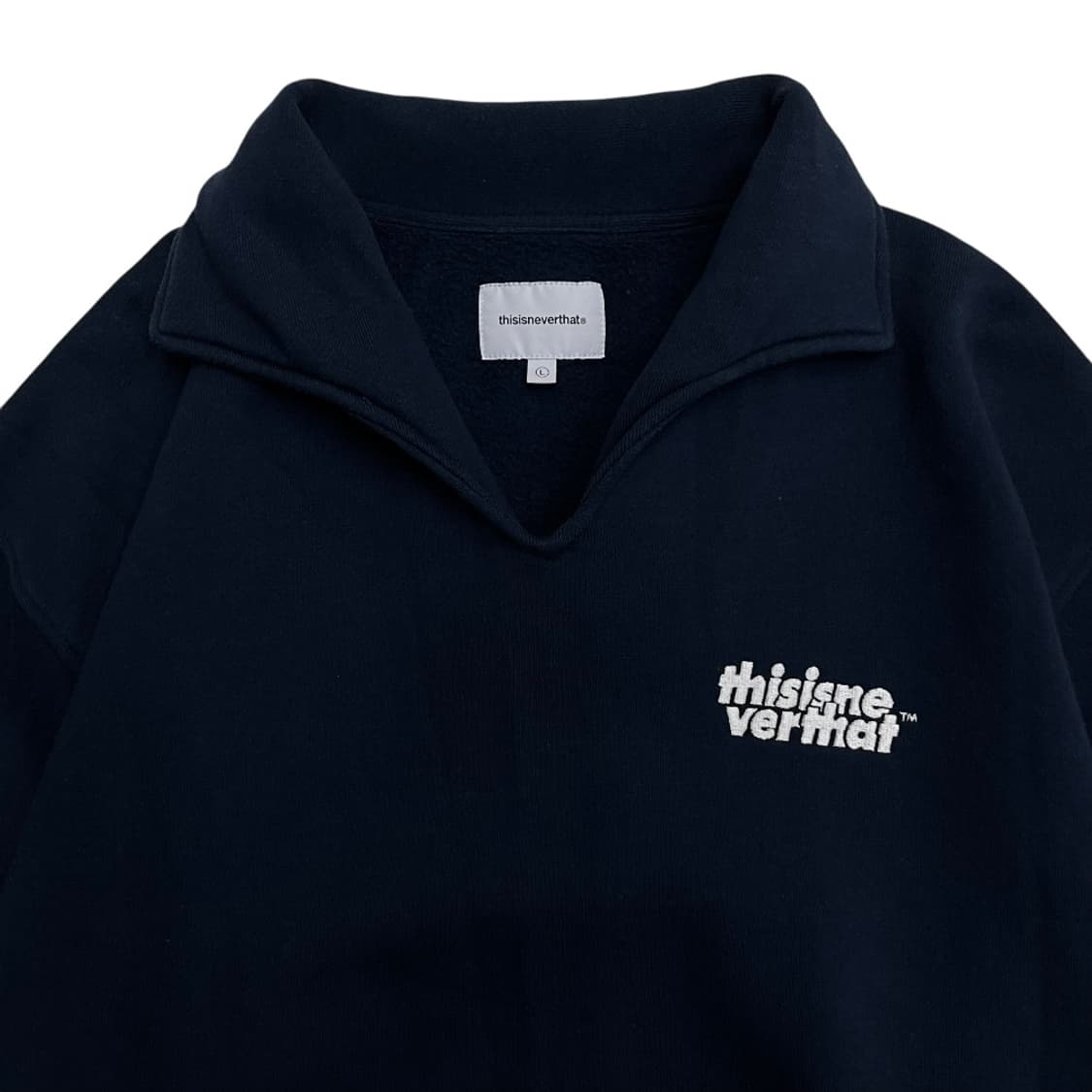 디스이즈네버댓 네이비 카라맨투맨 L 상품이미지4