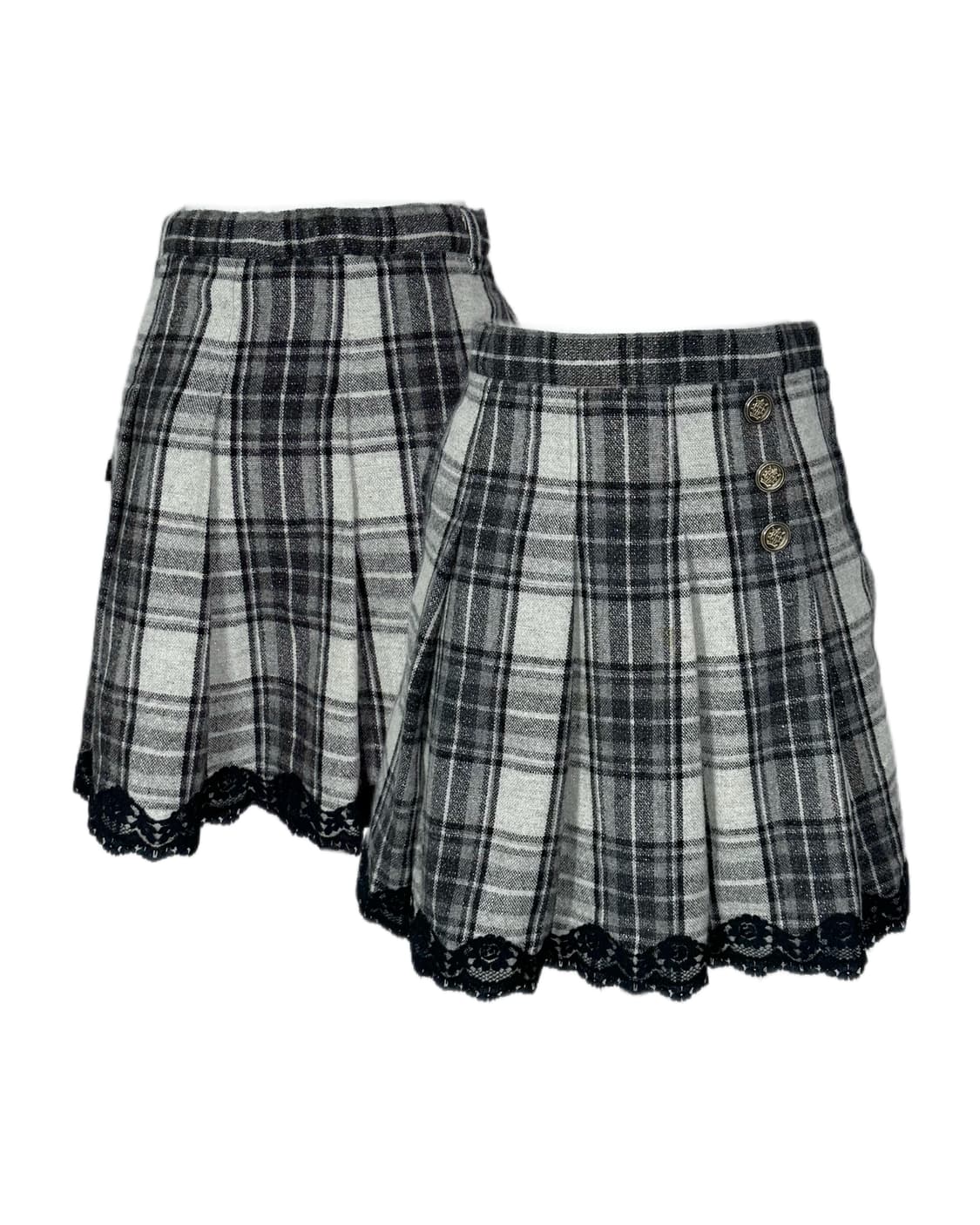 highteen check lace skirt 상품이미지1