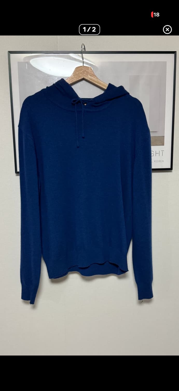 머듈 플레인 니트 후디 2사이즈 상품이미지1