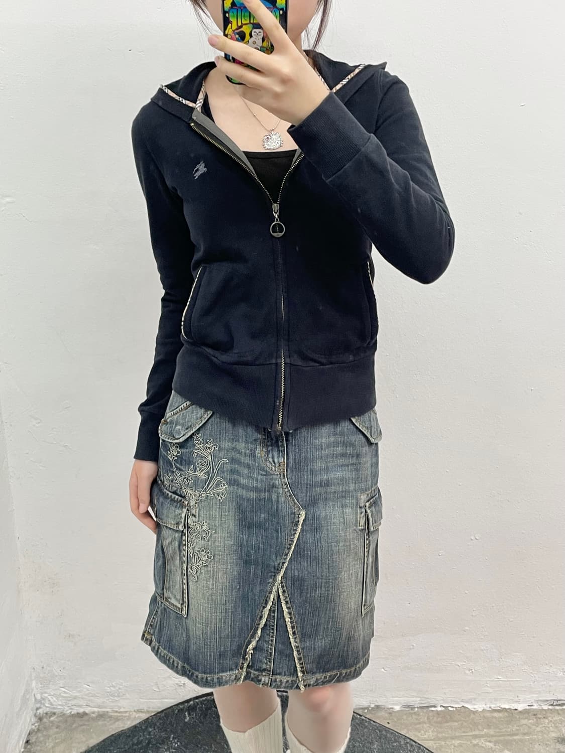 버버리 블루라벨 로고 후드집업  상품이미지5