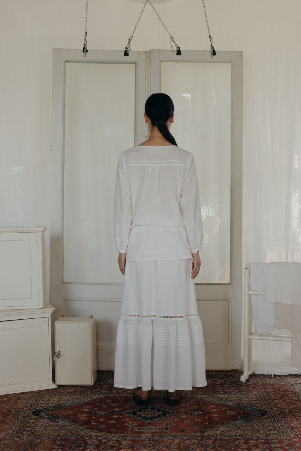 [farven] ATILA LACE STRING BLOUSE_IVORY 상품이미지3